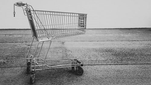 grey shopping cart